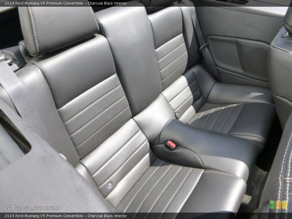 Charcoal Black Interior Rear Seat for the 2014 Ford Mustang V6 Premium Convertible #92351034