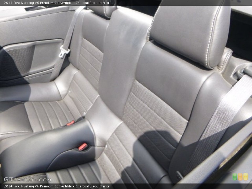 Charcoal Black Interior Rear Seat for the 2014 Ford Mustang V6 Premium Convertible #92351073