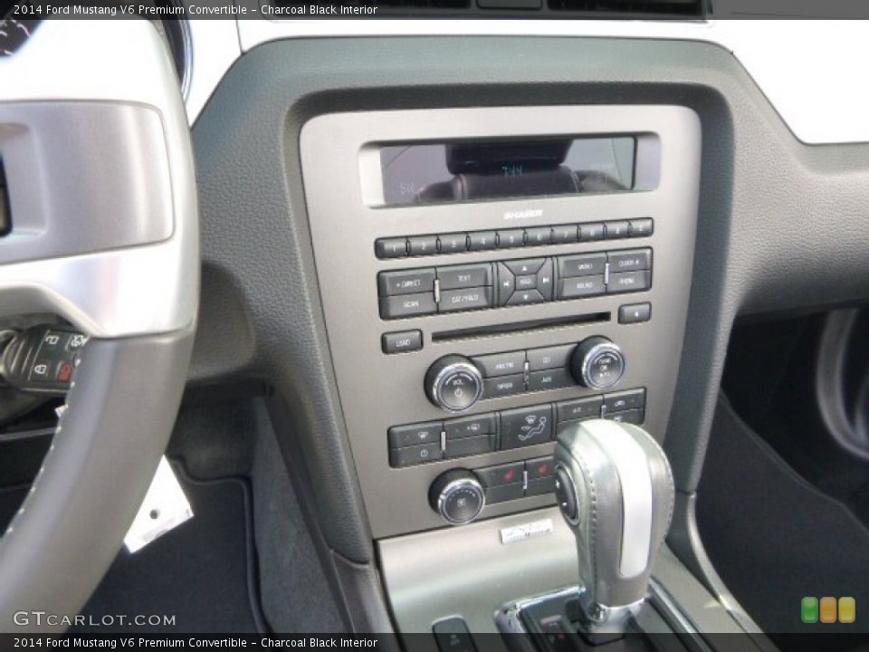 Charcoal Black Interior Controls for the 2014 Ford Mustang V6 Premium Convertible #92351229