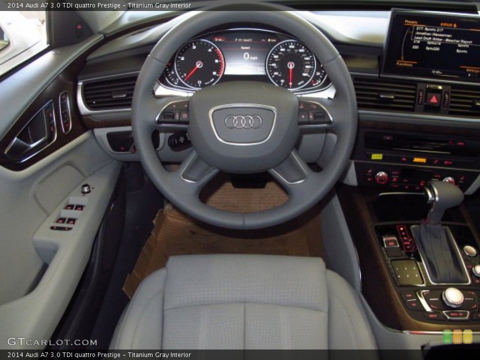 Titanium Gray Interior Steering Wheel for the 2014 Audi A7 3.0 TDI quattro Prestige #92354376