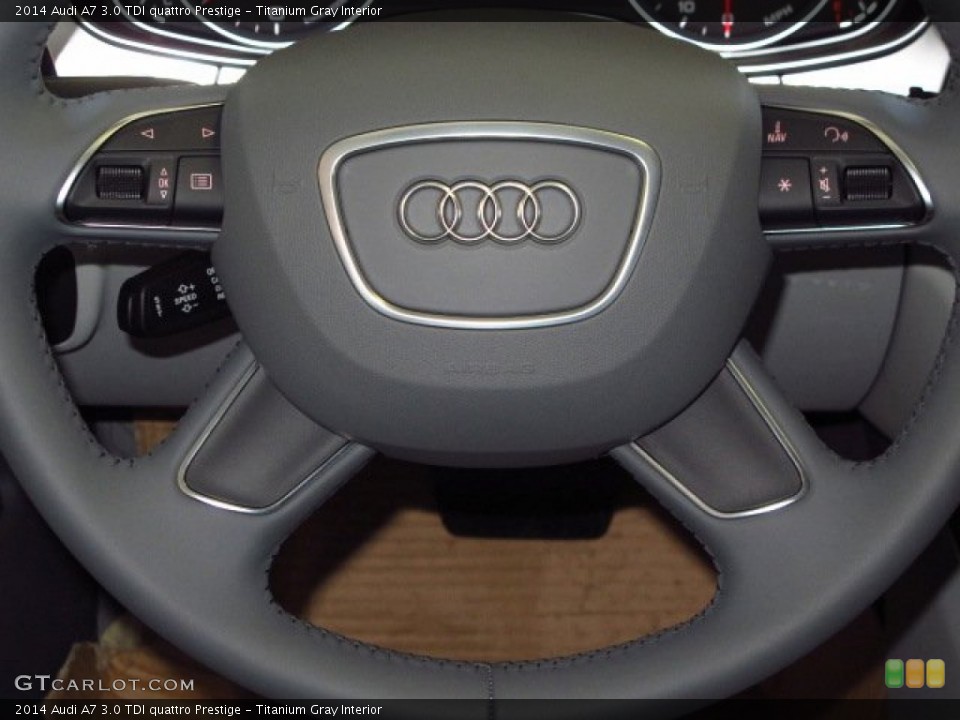 Titanium Gray Interior Steering Wheel for the 2014 Audi A7 3.0 TDI quattro Prestige #92354487