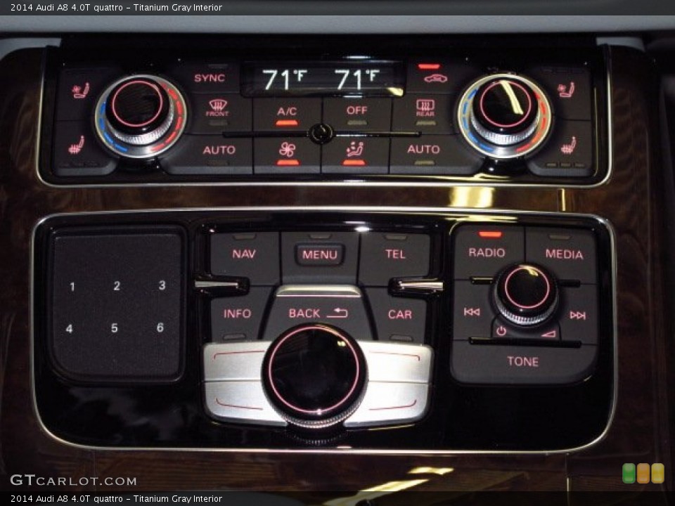 Titanium Gray Interior Controls for the 2014 Audi A8 4.0T quattro #92356452