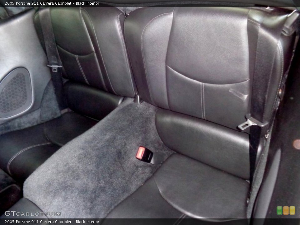 Black Interior Rear Seat for the 2005 Porsche 911 Carrera Cabriolet #92361669