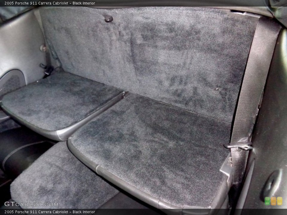 Black Interior Rear Seat for the 2005 Porsche 911 Carrera Cabriolet #92362464