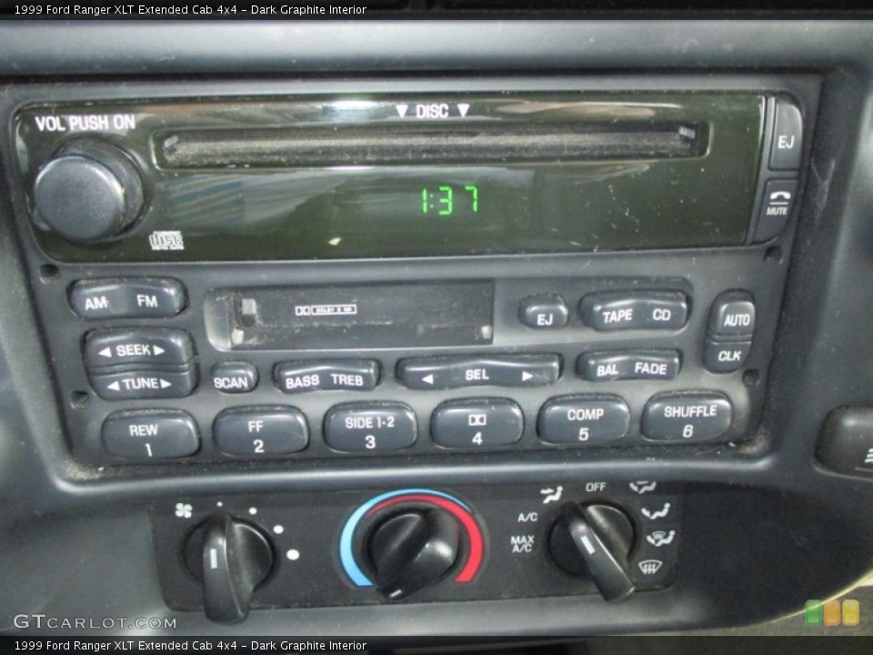 Dark Graphite Interior Controls for the 1999 Ford Ranger XLT Extended Cab 4x4 #92368038