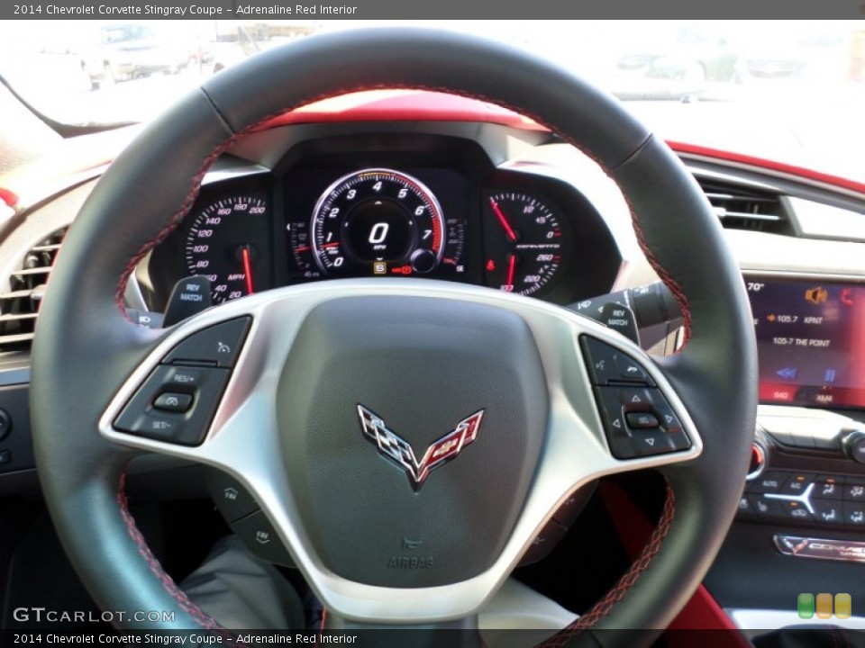 Adrenaline Red Interior Steering Wheel for the 2014 Chevrolet Corvette Stingray Coupe #92373984