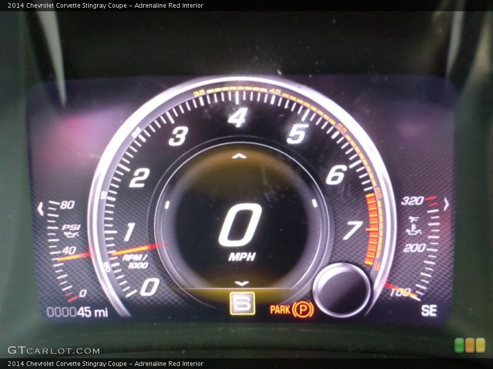 Adrenaline Red Interior Gauges for the 2014 Chevrolet Corvette Stingray Coupe #92374002
