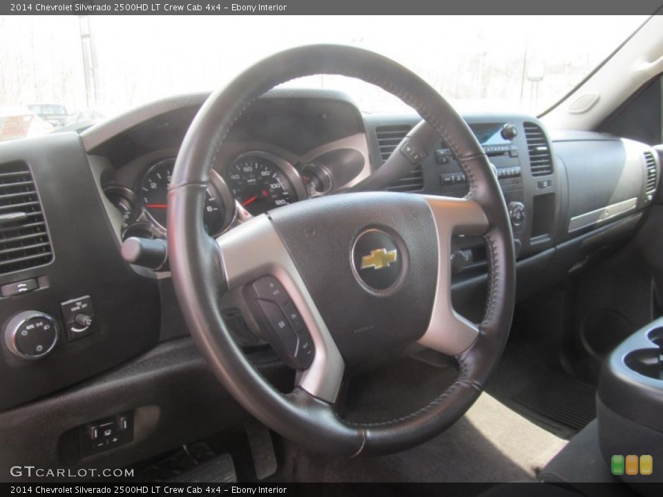 Ebony Interior Steering Wheel for the 2014 Chevrolet Silverado 2500HD LT Crew Cab 4x4 #92380515
