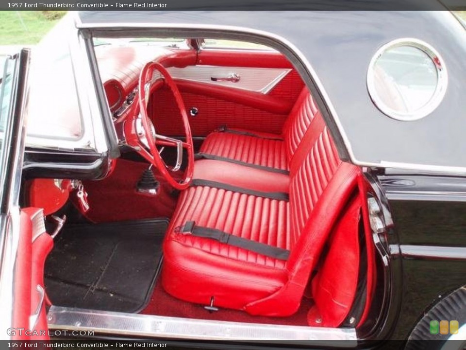 Flame Red Interior Photo for the 1957 Ford Thunderbird Convertible #92390953