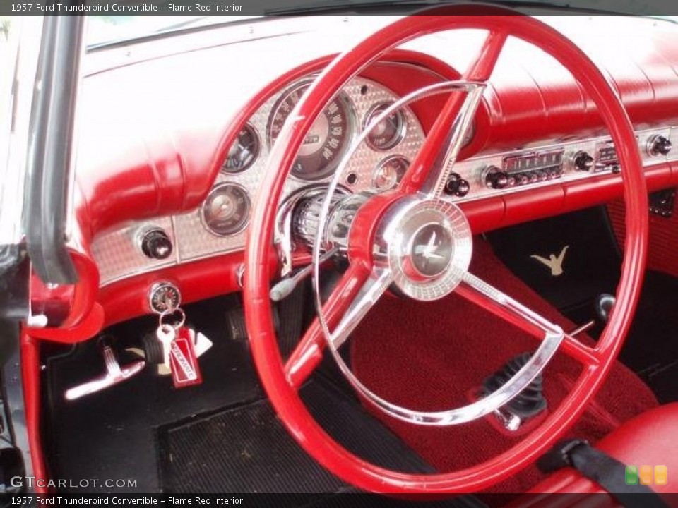 Flame Red Interior Steering Wheel for the 1957 Ford Thunderbird Convertible #92390973