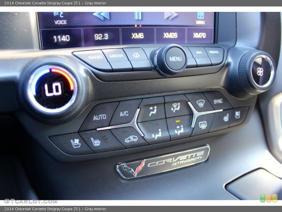 Gray Interior Controls for the 2014 Chevrolet Corvette Stingray Coupe Z51 #92405919