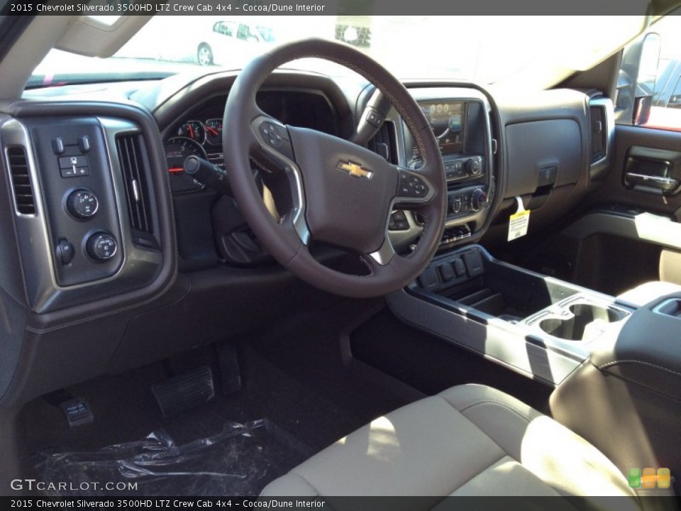 Cocoa/Dune Interior Prime Interior for the 2015 Chevrolet Silverado 3500HD LTZ Crew Cab 4x4 #92412945