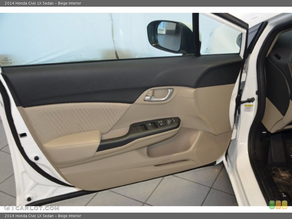 Beige Interior Door Panel for the 2014 Honda Civic LX Sedan #92417655
