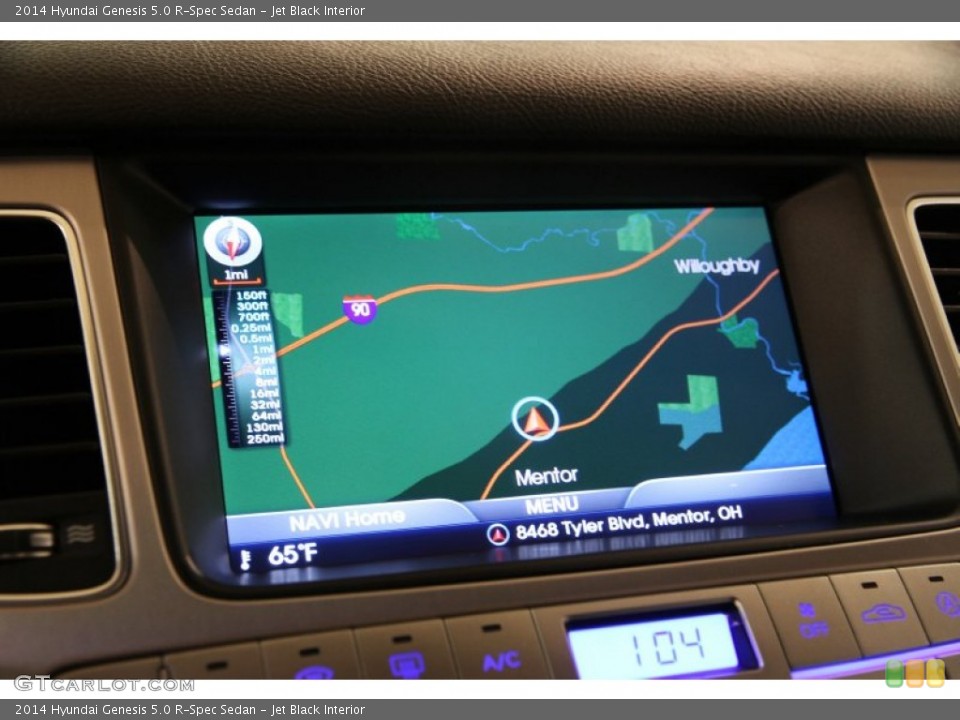 Jet Black Interior Navigation for the 2014 Hyundai Genesis 5.0 R-Spec Sedan #92420383