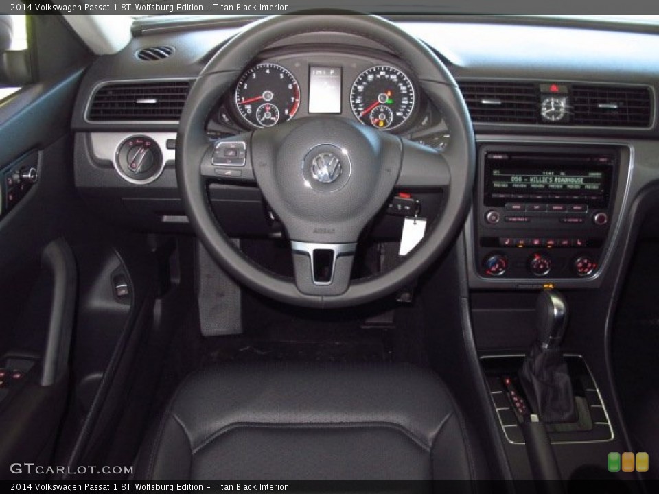 Titan Black Interior Steering Wheel for the 2014 Volkswagen Passat 1.8T Wolfsburg Edition #92424900