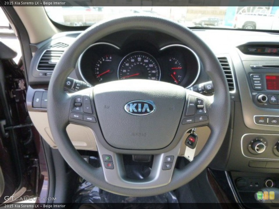 Beige Interior Steering Wheel for the 2015 Kia Sorento LX #92426355