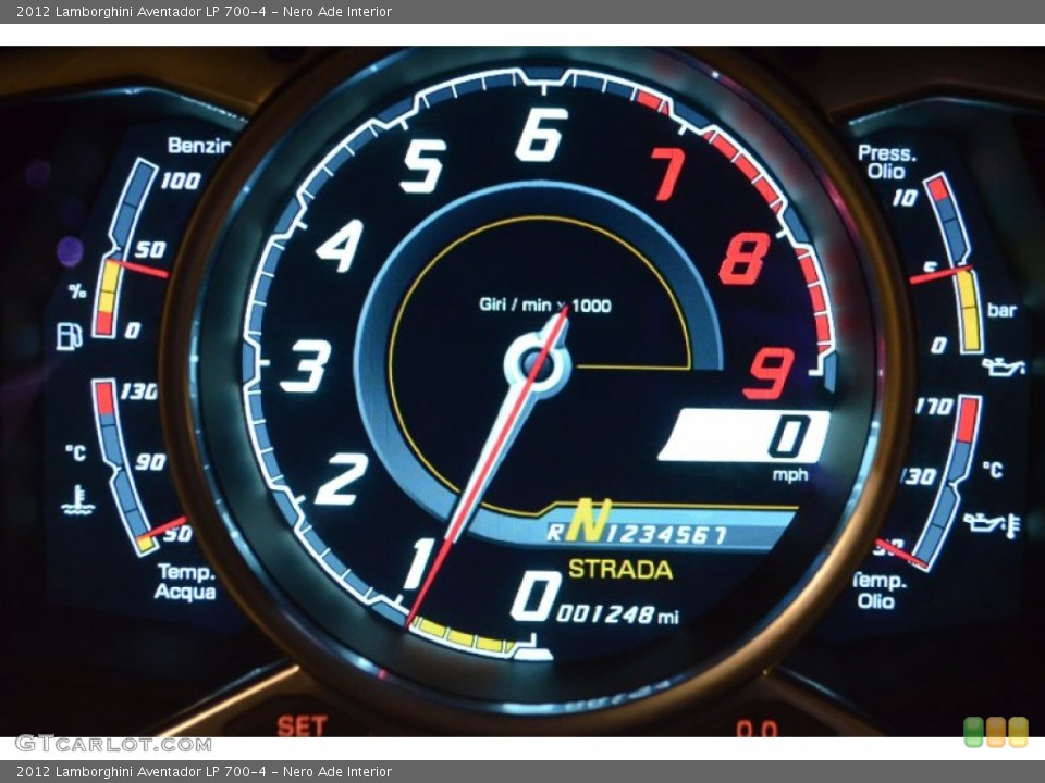 Nero Ade Interior Gauges for the 2012 Lamborghini Aventador LP 700-4 #92430006