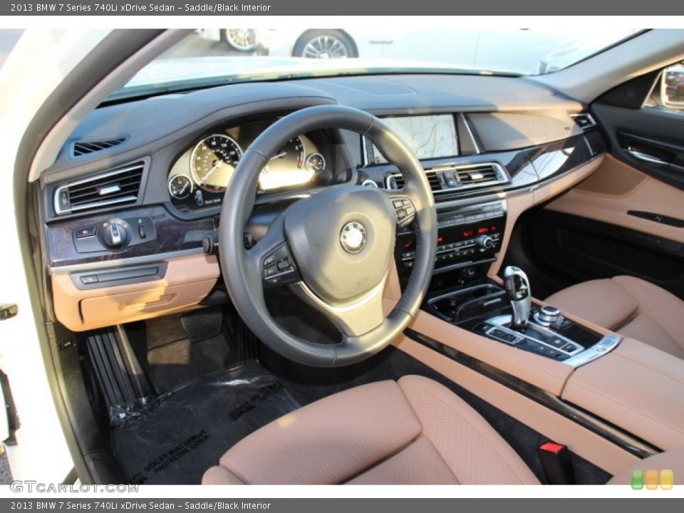 Saddle/Black 2013 BMW 7 Series Interiors