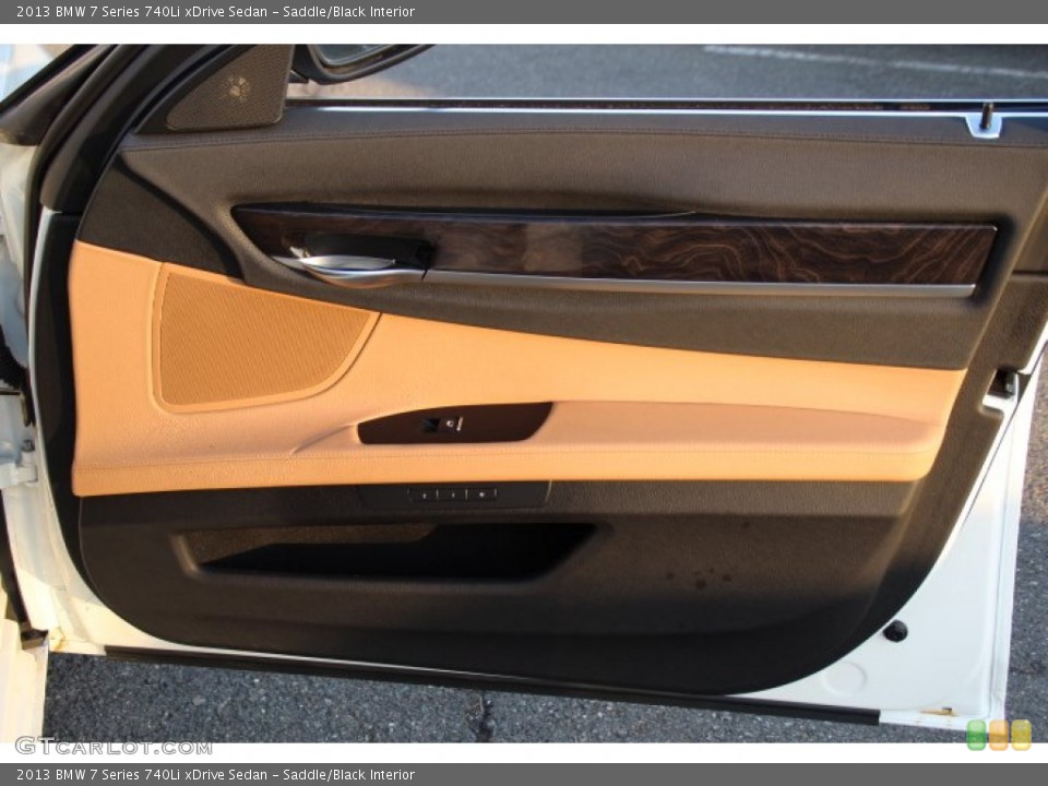 Saddle/Black Interior Door Panel for the 2013 BMW 7 Series 740Li xDrive Sedan #92437921