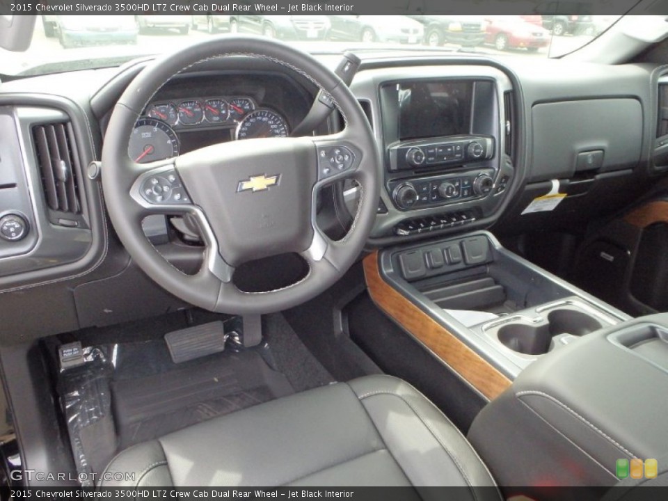 Jet Black Interior Prime Interior for the 2015 Chevrolet Silverado 3500HD LTZ Crew Cab Dual Rear Wheel #92439445