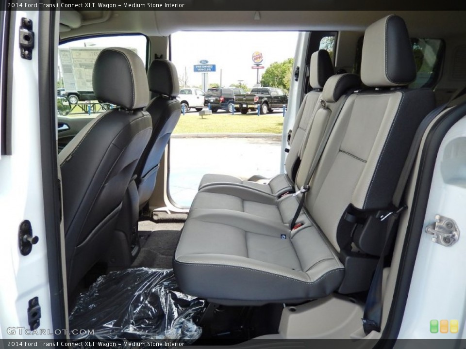 Medium Stone Interior Rear Seat for the 2014 Ford Transit Connect XLT Wagon #92441086