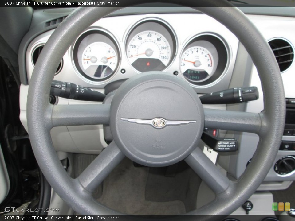 Pastel Slate Gray Interior Steering Wheel for the 2007 Chrysler PT Cruiser Convertible #92443876