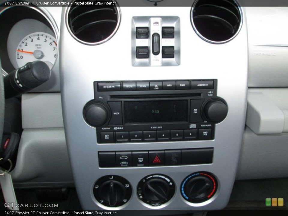 Pastel Slate Gray Interior Controls for the 2007 Chrysler PT Cruiser Convertible #92443897