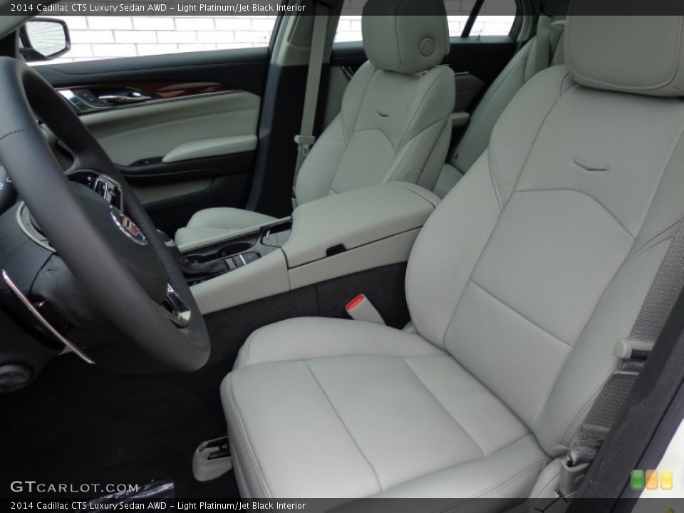 Light Platinum/Jet Black Interior Front Seat for the 2014 Cadillac CTS Luxury Sedan AWD #92446603