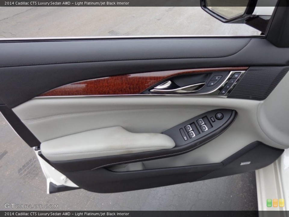Light Platinum/Jet Black Interior Door Panel for the 2014 Cadillac CTS Luxury Sedan AWD #92446690
