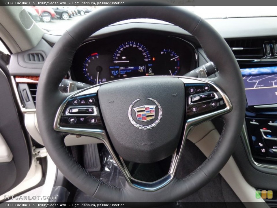 Light Platinum/Jet Black Interior Steering Wheel for the 2014 Cadillac CTS Luxury Sedan AWD #92446729