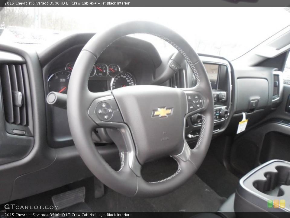 Jet Black Interior Steering Wheel for the 2015 Chevrolet Silverado 3500HD LT Crew Cab 4x4 #92450998