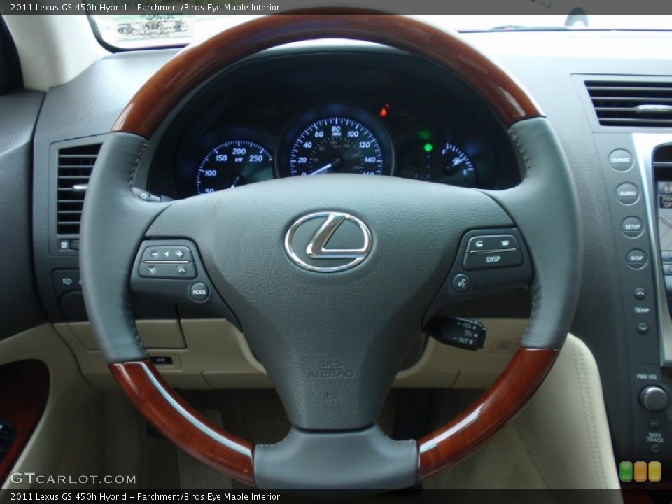 Parchment/Birds Eye Maple Interior Steering Wheel for the 2011 Lexus GS 450h Hybrid #92454022