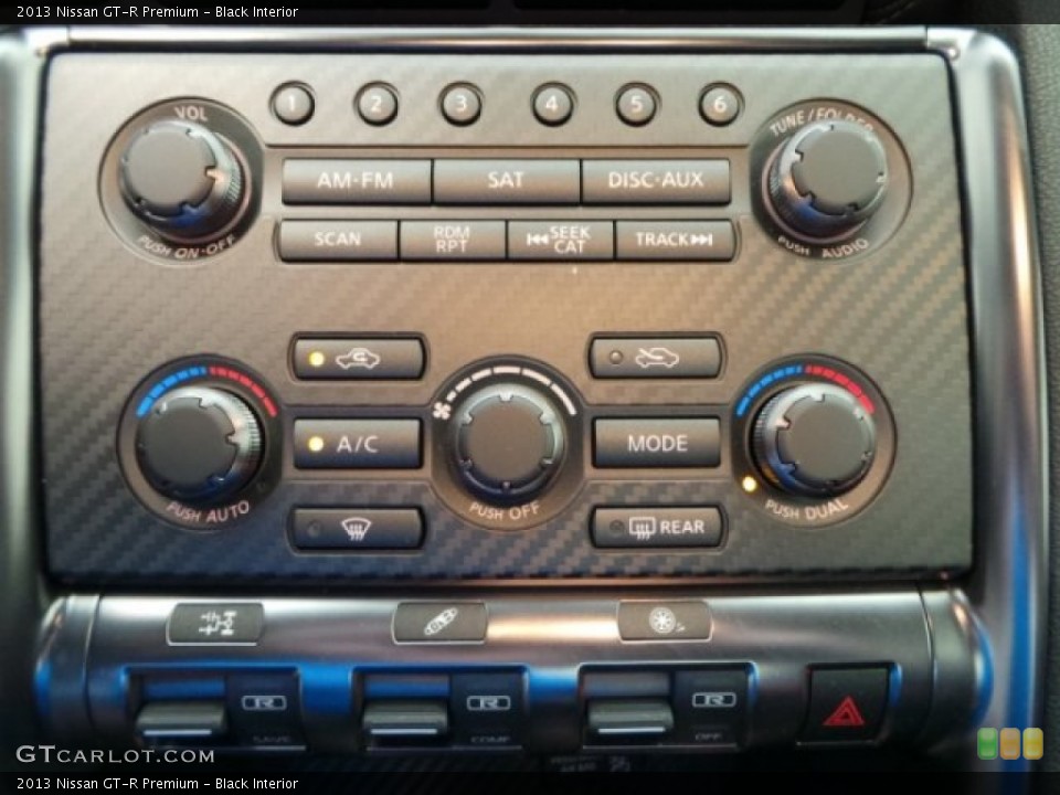 Black Interior Controls for the 2013 Nissan GT-R Premium #92474503