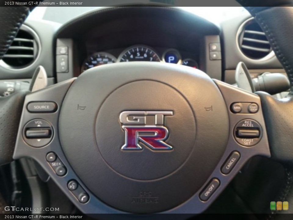 Black Interior Steering Wheel for the 2013 Nissan GT-R Premium #92474515