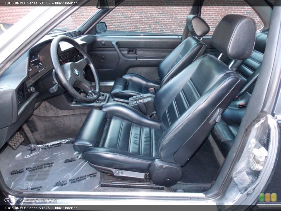 Black Interior Photo for the 1986 BMW 6 Series 635CSi #92499798