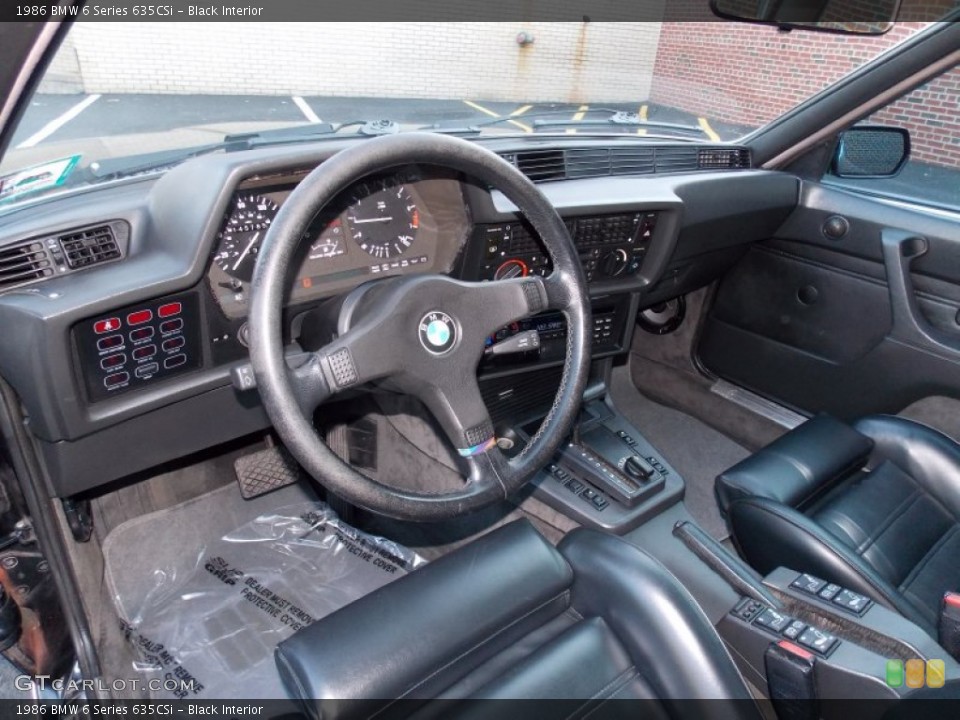 Black Interior Prime Interior for the 1986 BMW 6 Series 635CSi #92499870
