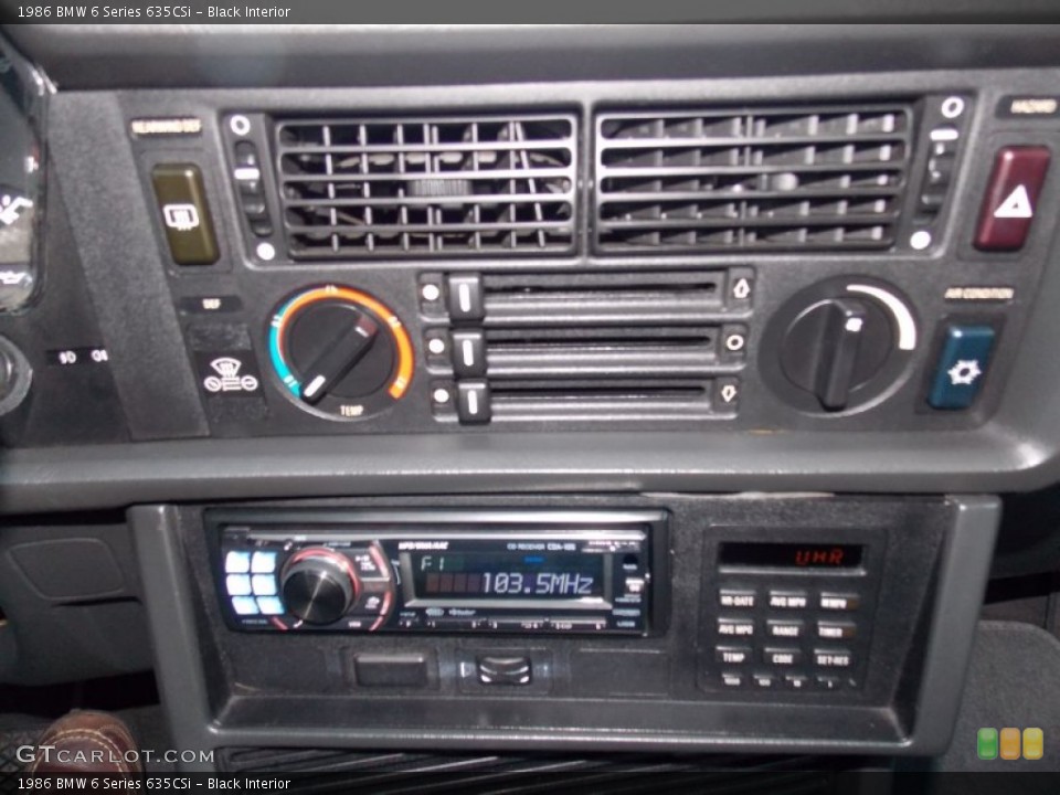Black Interior Controls for the 1986 BMW 6 Series 635CSi #92500218