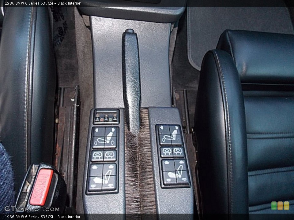 Black Interior Controls for the 1986 BMW 6 Series 635CSi #92500284