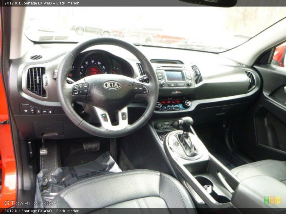 Black Interior Prime Interior for the 2012 Kia Sportage EX AWD #92508570