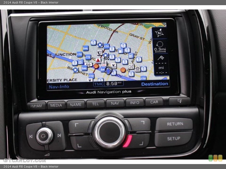 Black Interior Navigation for the 2014 Audi R8 Coupe V8 #92514270