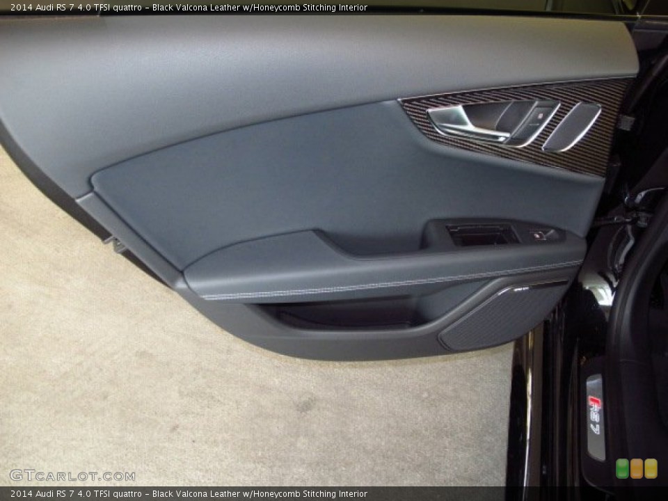 Black Valcona Leather w/Honeycomb Stitching Interior Door Panel for the 2014 Audi RS 7 4.0 TFSI quattro #92515980
