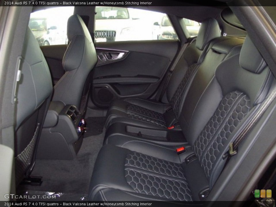 Black Valcona Leather w/Honeycomb Stitching Interior Rear Seat for the 2014 Audi RS 7 4.0 TFSI quattro #92516004