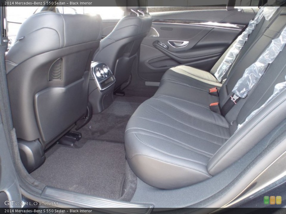Black Interior Rear Seat for the 2014 Mercedes-Benz S 550 Sedan #92532648