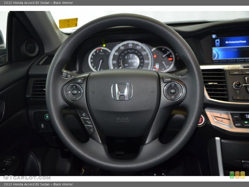 Black Interior Steering Wheel for the 2013 Honda Accord EX Sedan #92541630
