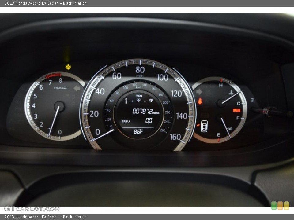 Black Interior Gauges for the 2013 Honda Accord EX Sedan #92541720