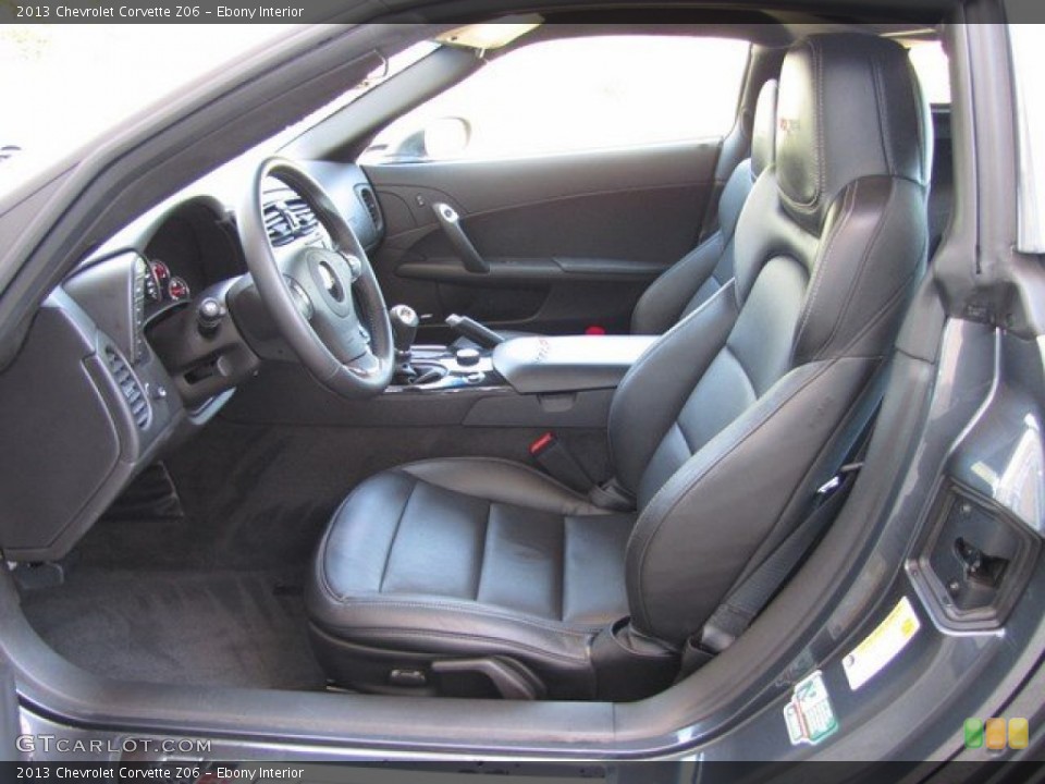 Ebony Interior Front Seat for the 2013 Chevrolet Corvette Z06 #92541990