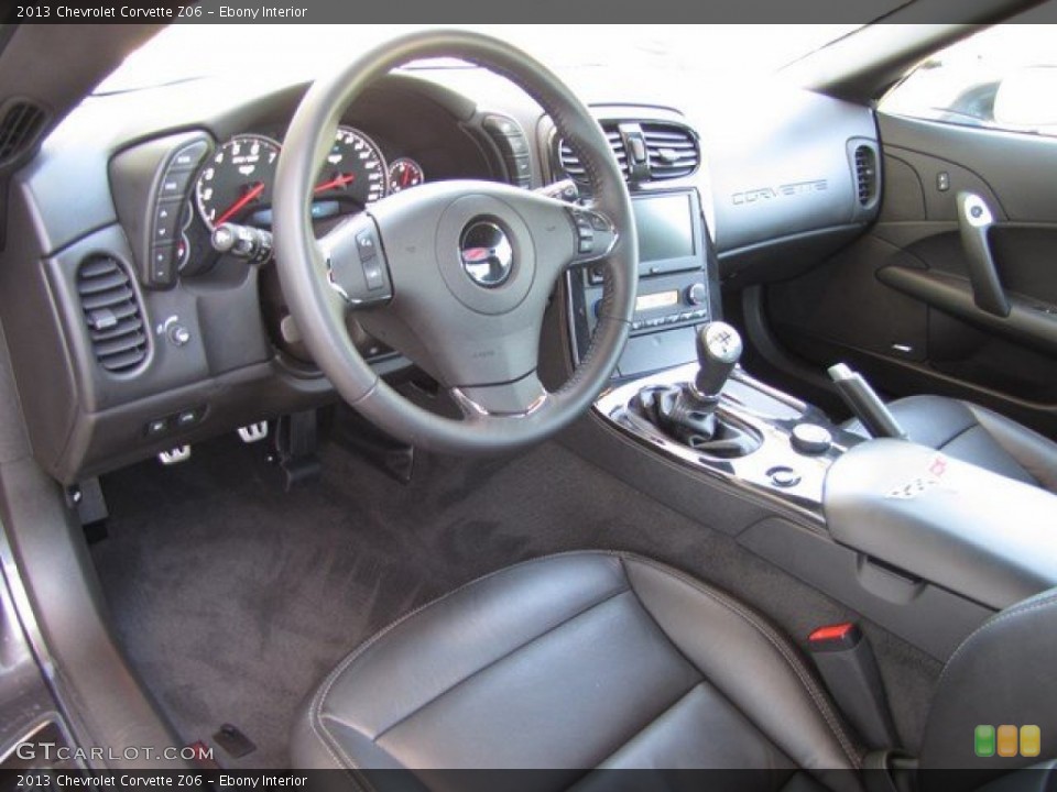 Ebony Interior Prime Interior for the 2013 Chevrolet Corvette Z06 #92542122