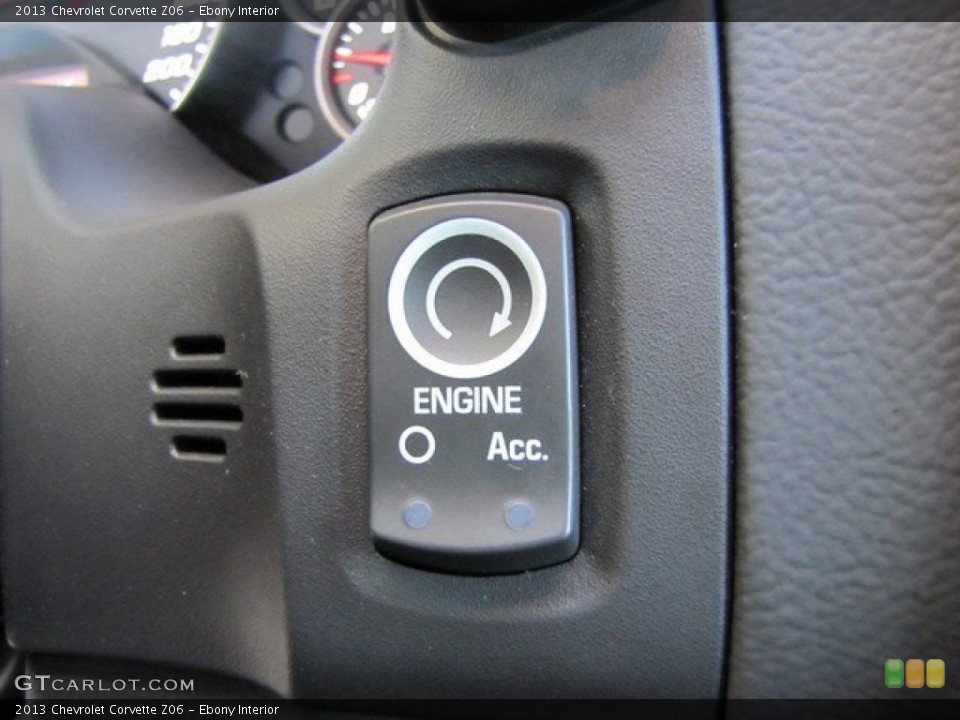 Ebony Interior Controls for the 2013 Chevrolet Corvette Z06 #92542206
