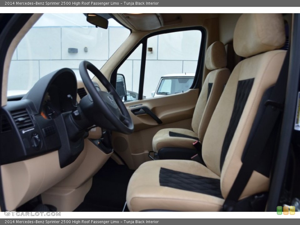 Tunja Black Interior Front Seat for the 2014 Mercedes-Benz Sprinter 2500 High Roof Passenger Limo #92561741