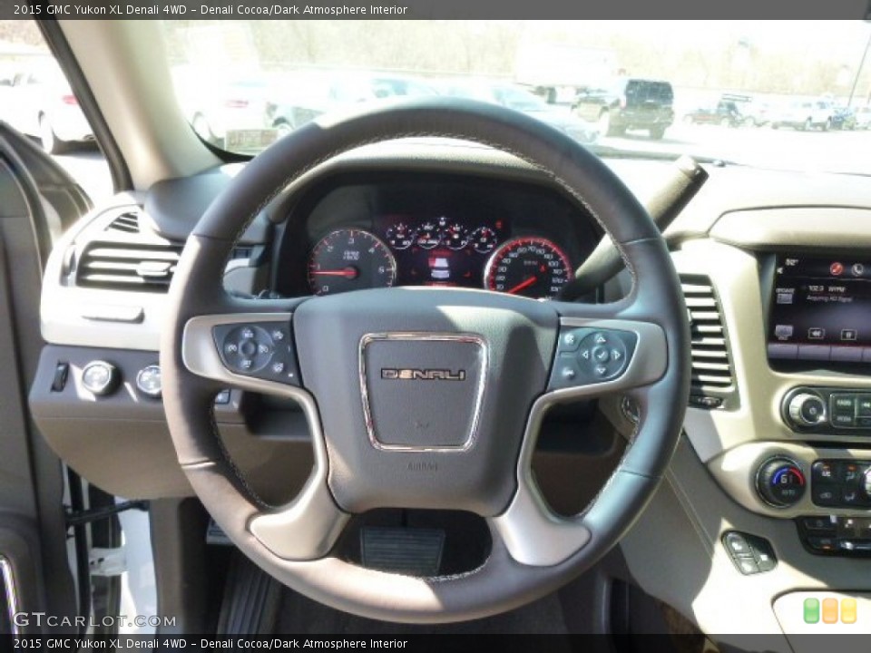 Denali Cocoa/Dark Atmosphere Interior Steering Wheel for the 2015 GMC Yukon XL Denali 4WD #92566607